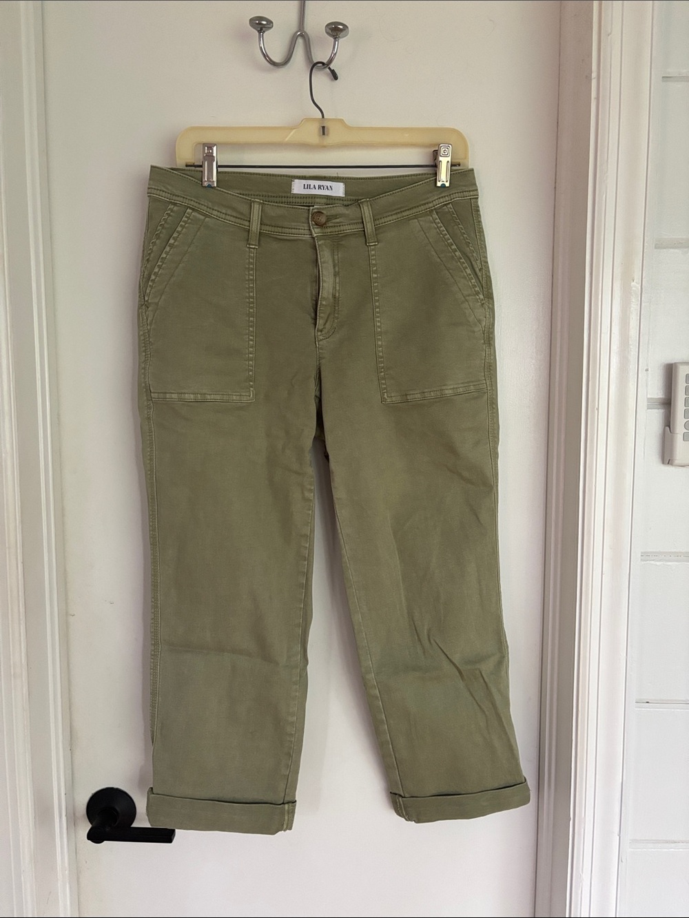 LILA RYAN Olive Utility Crop Pants